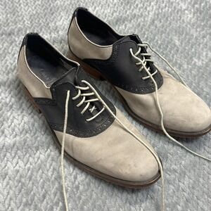 Cole Haan Air Colton Men's 8 Two Tone Oxford Dress Shoes Grey Navy